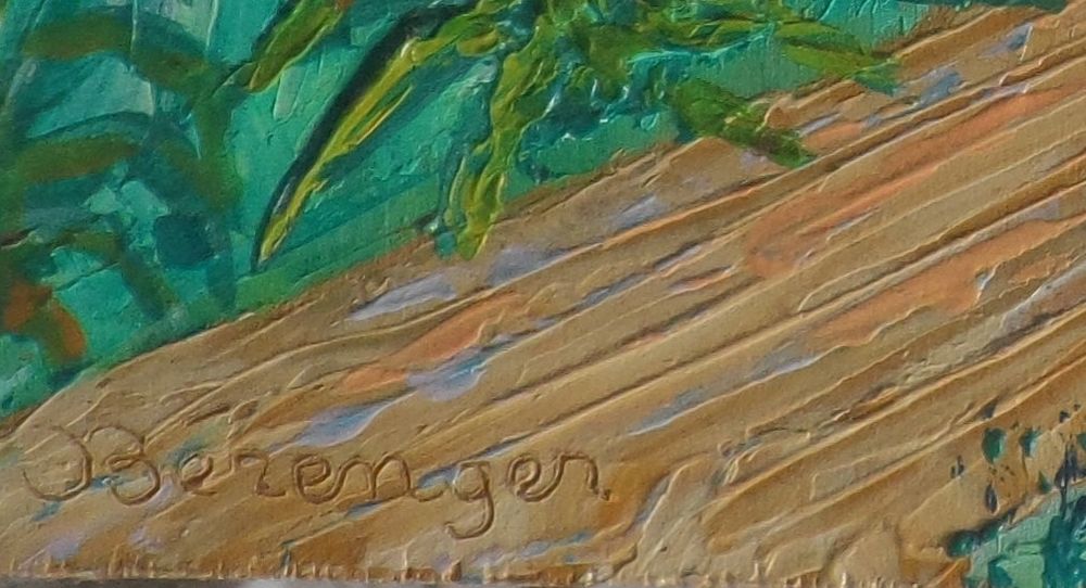 Peinture sur bois bouquet de fleurs dans un vase 51,8 x 38 Décoration