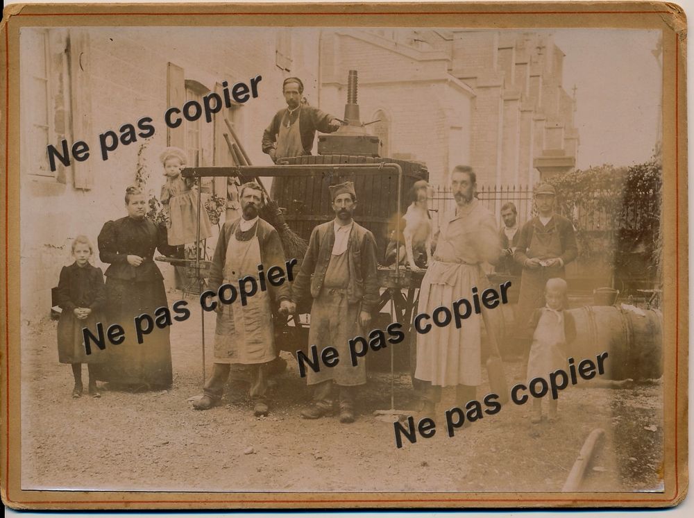 Ancienne Photographie Essoyes Aube Le Pressoir Vieux M&eacute;tier 