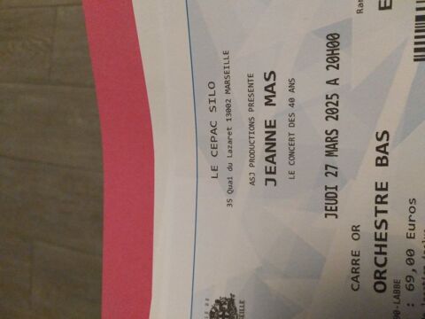 Billet concert Jeanne Mas 60 Marseille 6 (13)
