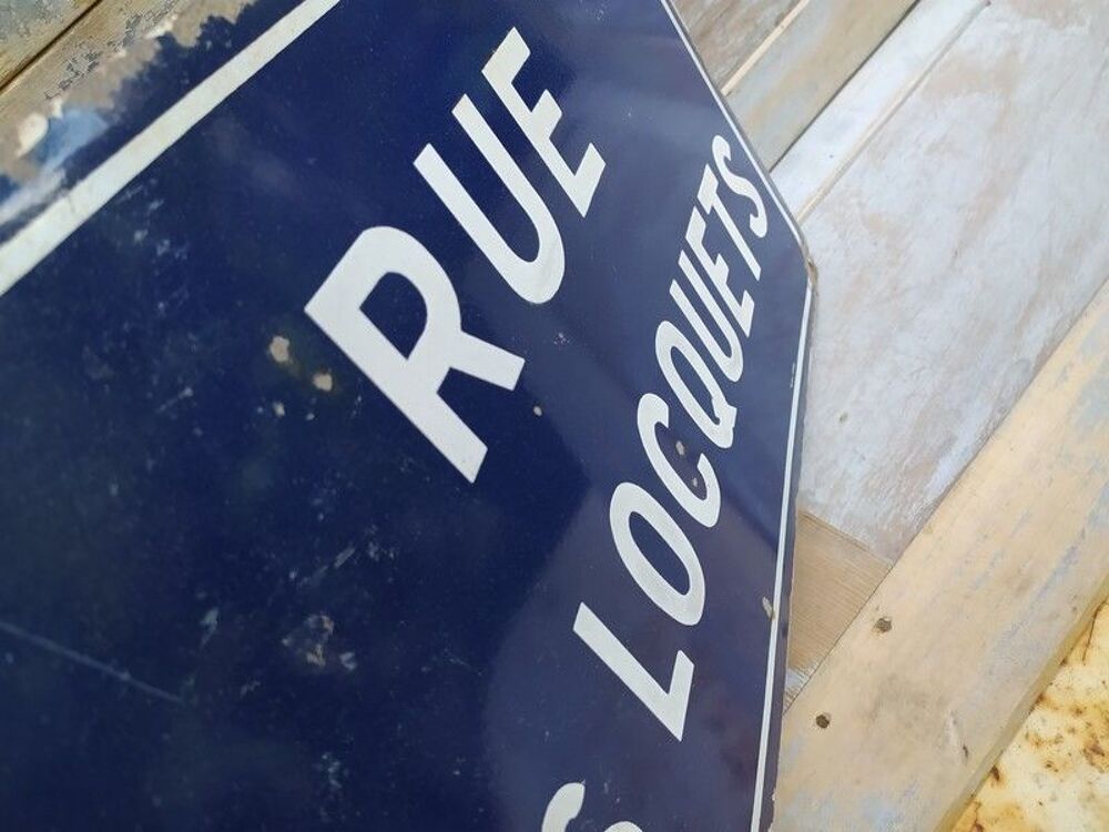 Ancienne Plaque &Eacute;maill&eacute;e Rue des Locquets 
