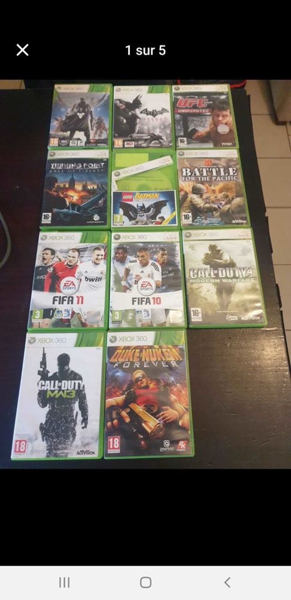 xbox 360 1 manette 11 jeux Consoles et jeux vid�os