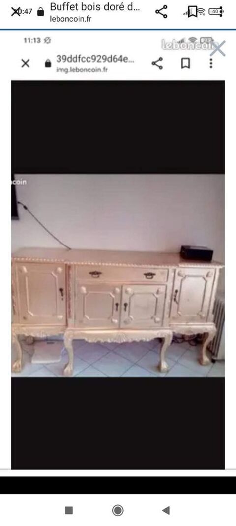 Buffet de salon et table de salon en bois dor d'origine 400 Fresnes (94)