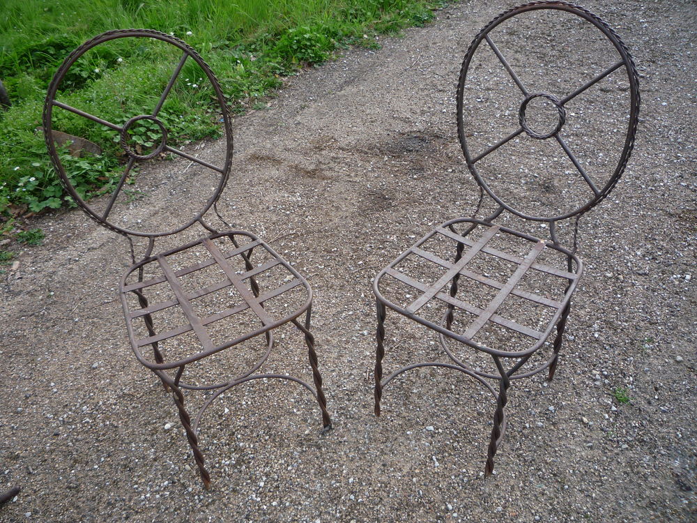Chaise fer forg&eacute;/d&eacute;co Jardin