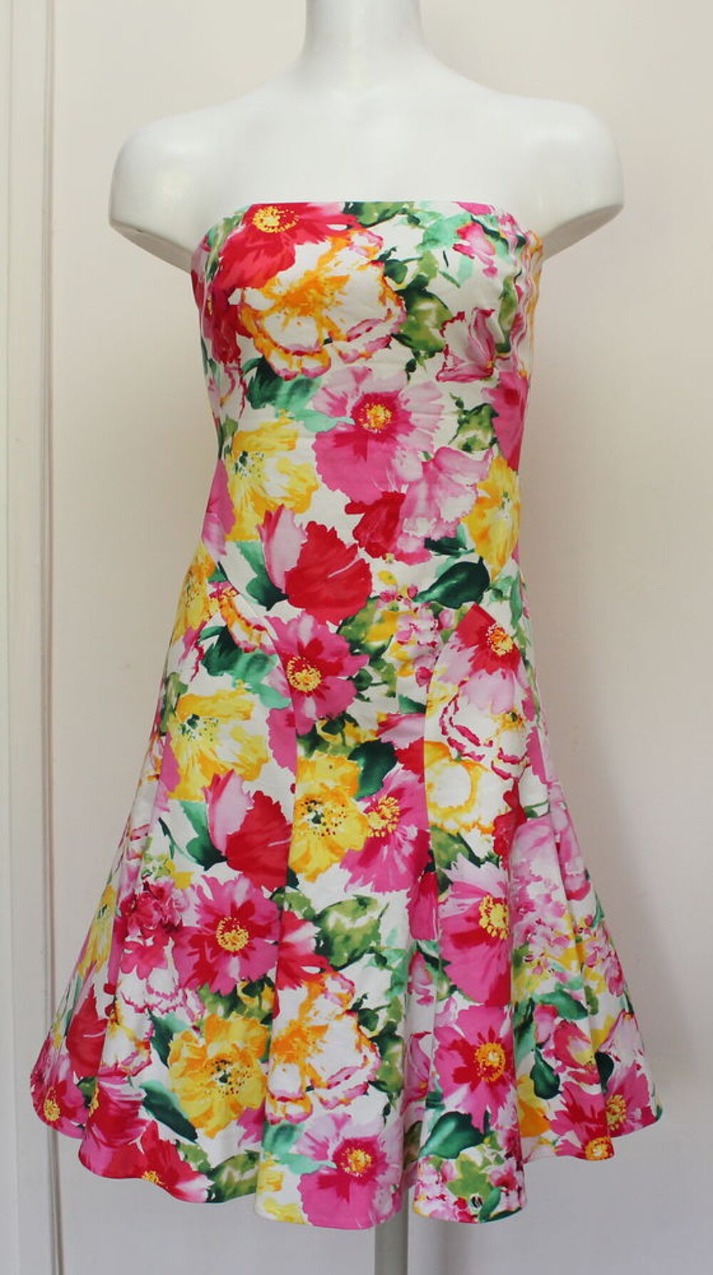 Robe bustier fleurs RALPH LAUREN T.6 ou M Vêtements