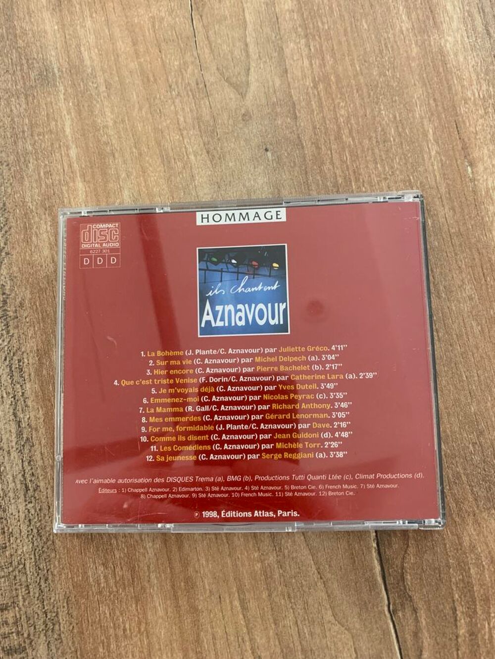 CD " Ils chantent Aznavour " CD et vinyles