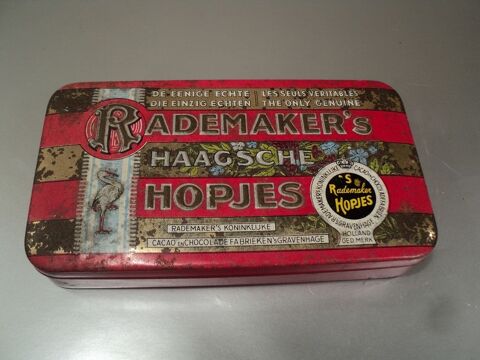 Boite ancienne Rademaker�s Hopjes biscuits cacao 1930 28 Loches (37)