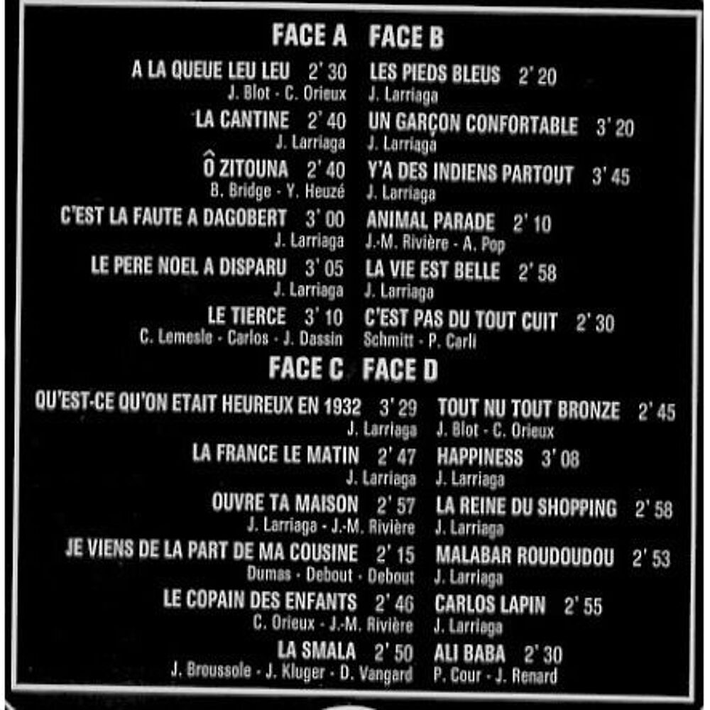 Carlos album double vynil 33t 12 chansons CD et vinyles