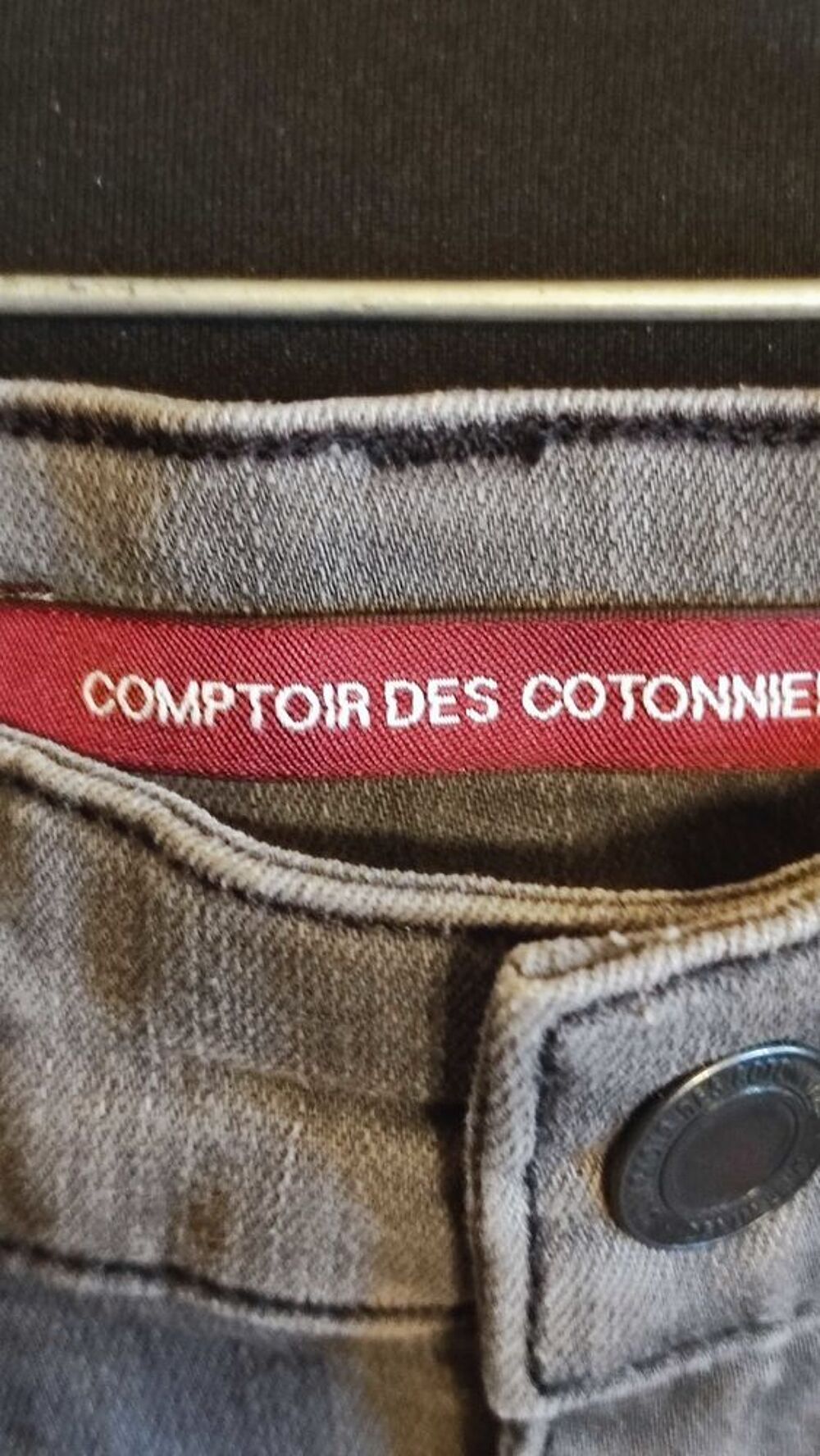 Pantalon jean gris Comptoir des Cotonniers T36 Vêtements