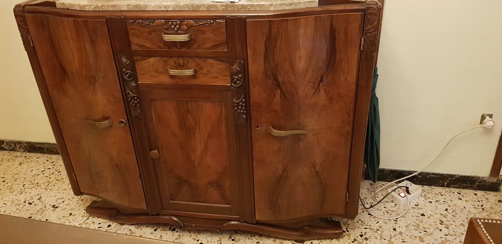 Meuble salon avec marbre et miroir Meubles