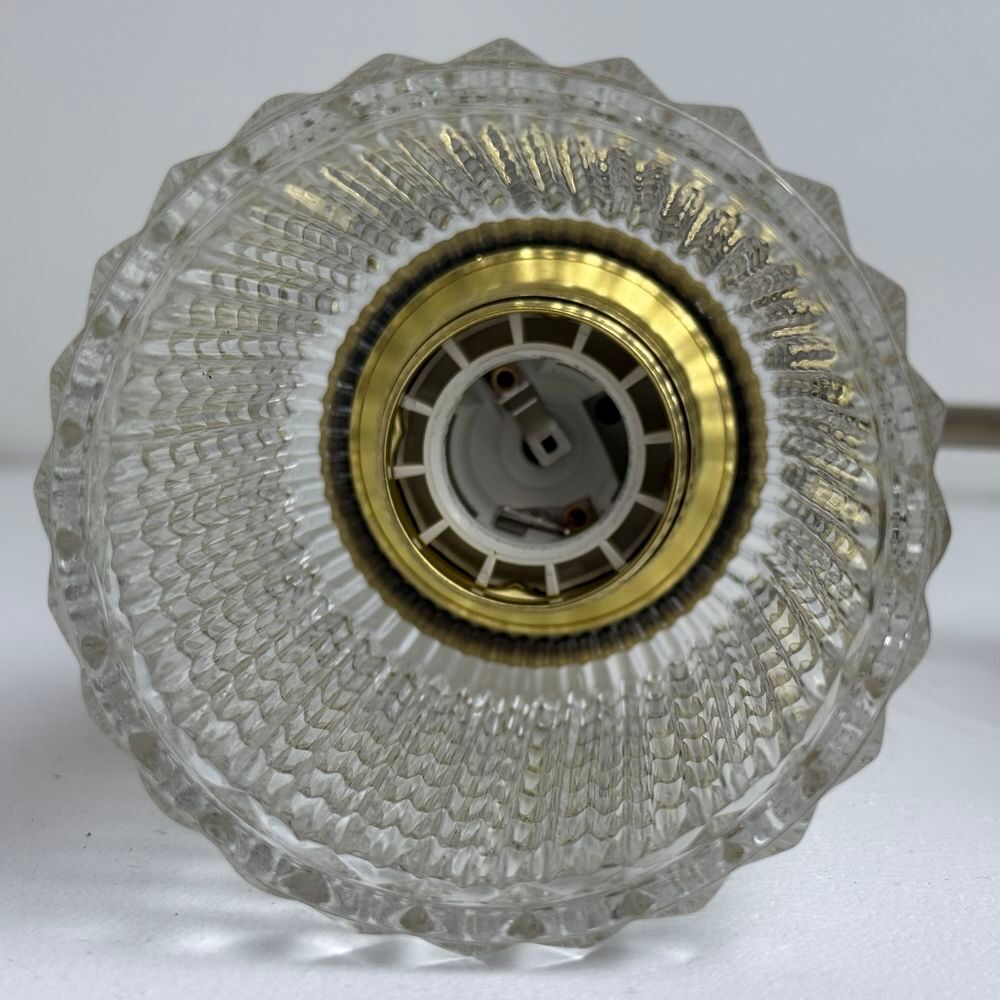 PAIRE D'ANCIENNES APPLIQUES EN VERRE TEXTUR&Eacute; VINTAGE Décoration