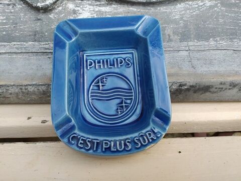 Ancien Cendrier Publicitaire en Fa�ence Philips 25 Loches (37)