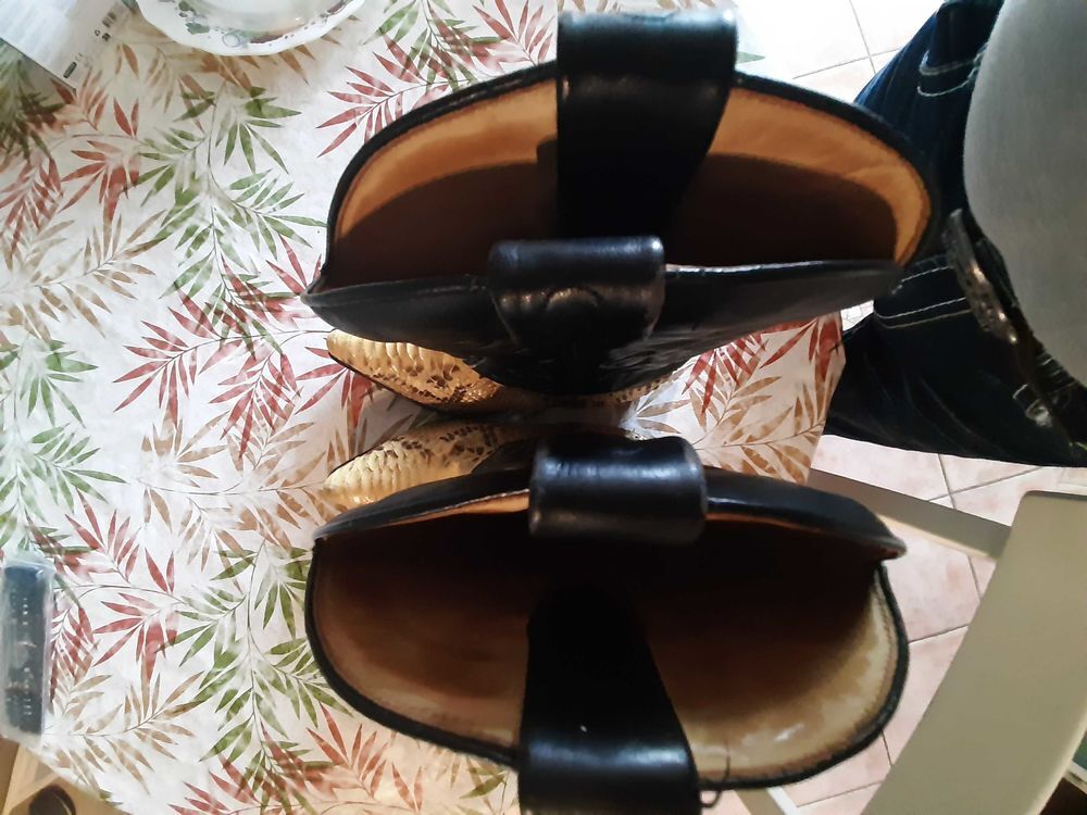 Santiag cowboy serpent cuir 