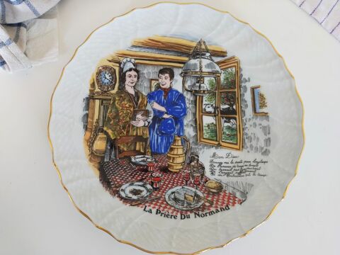 Assiette porcelaine d�co  La pri�re du normand  avec motif a 10 Savigny-sur-Orge (91)
