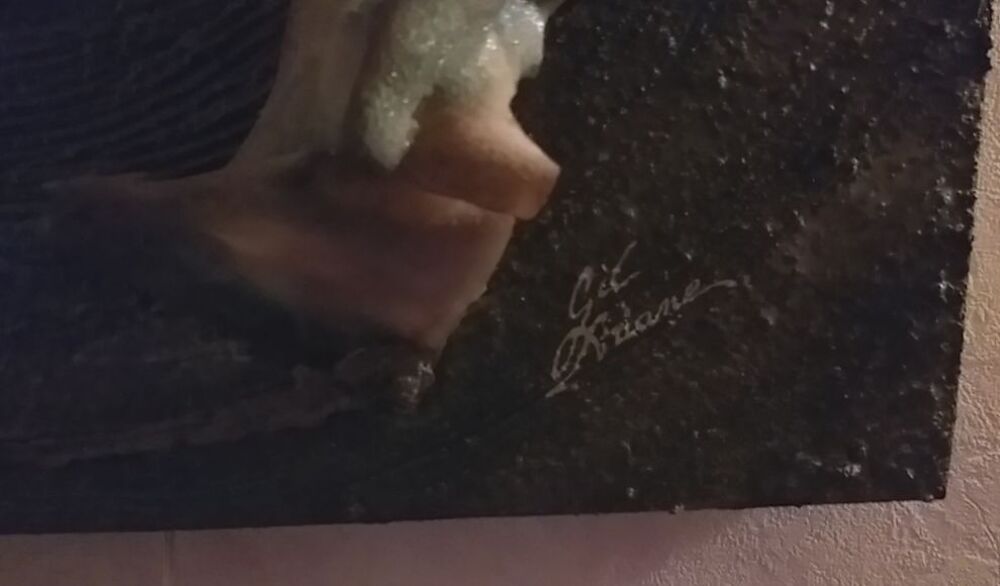 Tableau intitul&eacute; : Espace galactique sign&eacute; : GIL ARIANE D�coration