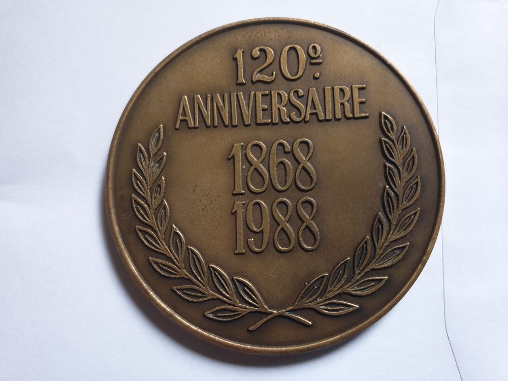 M&eacute;daille 120e Anniversaire
1868-1988 
