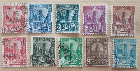 10 timbres à collection  TUNISIE des années 1968... 1 Pontoise (95)