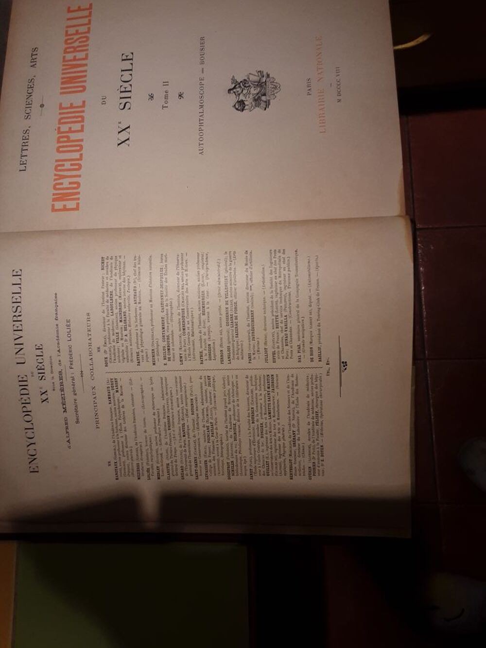 Encyclopedie 12 vol. 1908 reli&eacute; cuir. Librairie Nationale. 