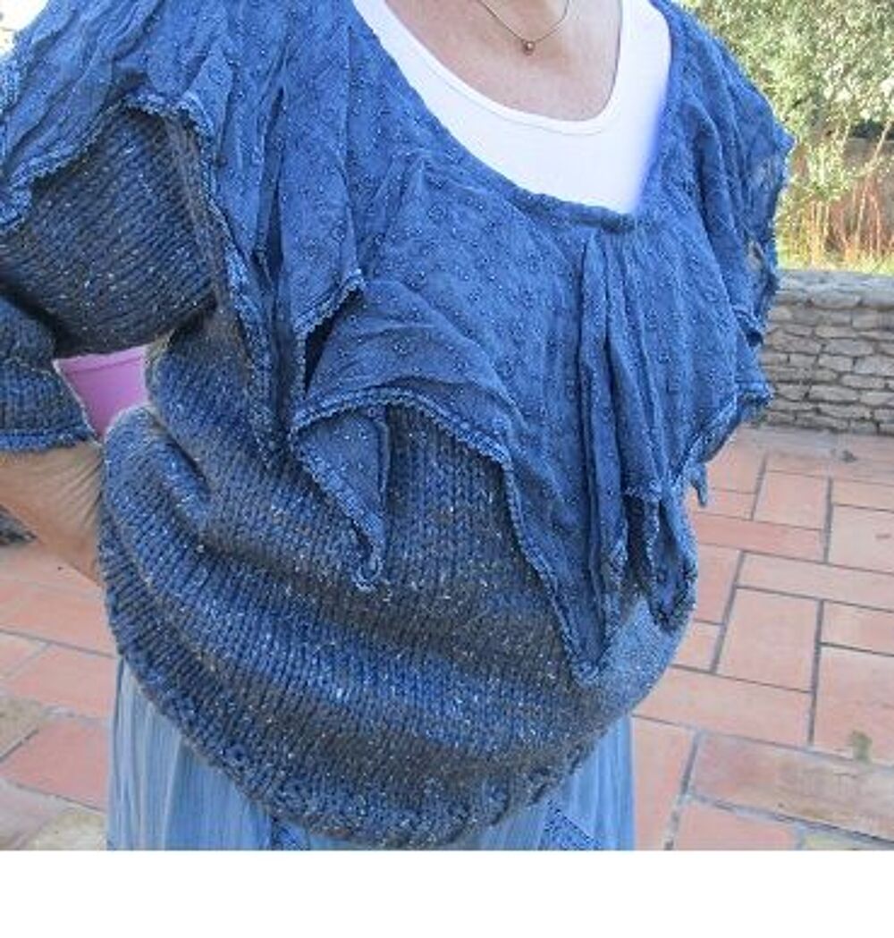 PULL ENCOLURE DENTELLE FEMME Vêtements