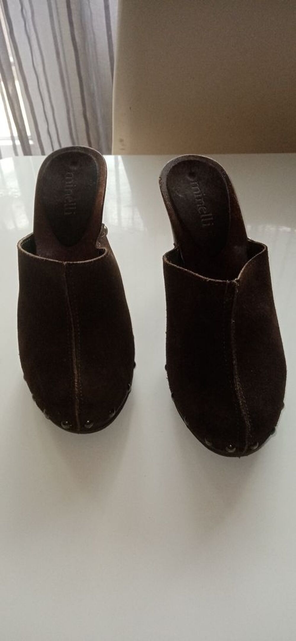 Sabot velours noir minelli pour femme Chaussures