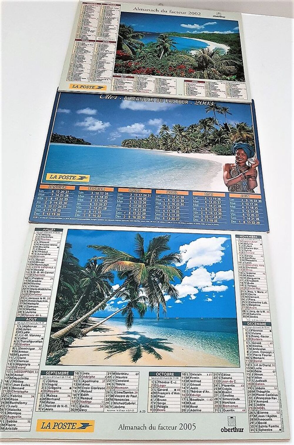 3 Almanachs facteur ann&eacute;es 2000 / Calendriers 