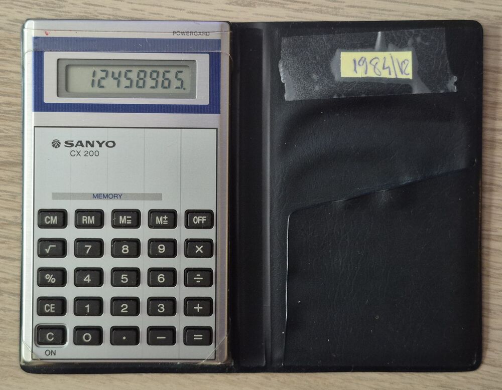 SANYO CX-200 Calculatrice de poche vintage 1984 Matériel informatique