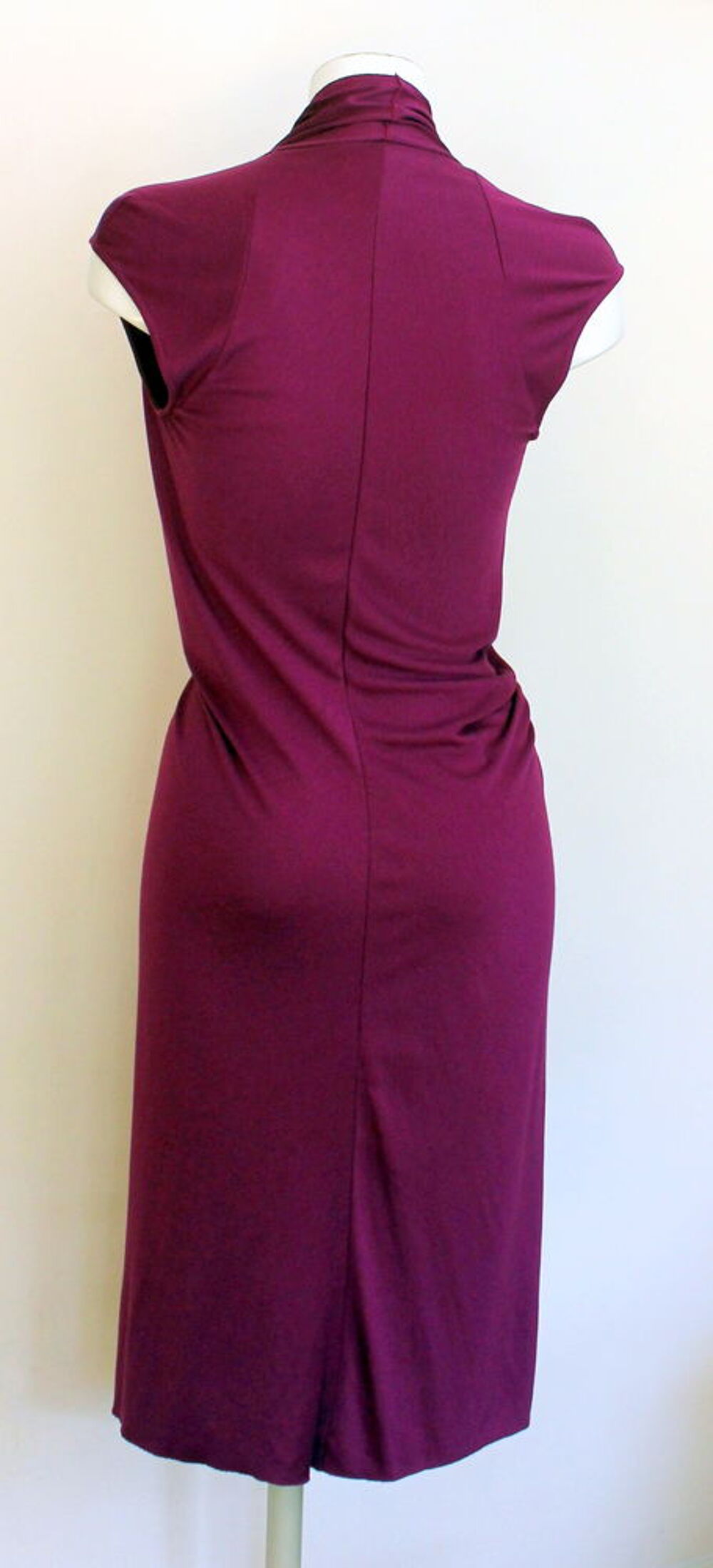 Robe drap&eacute;e violine YVES SAINT LAURENT T.38 Fr Vêtements