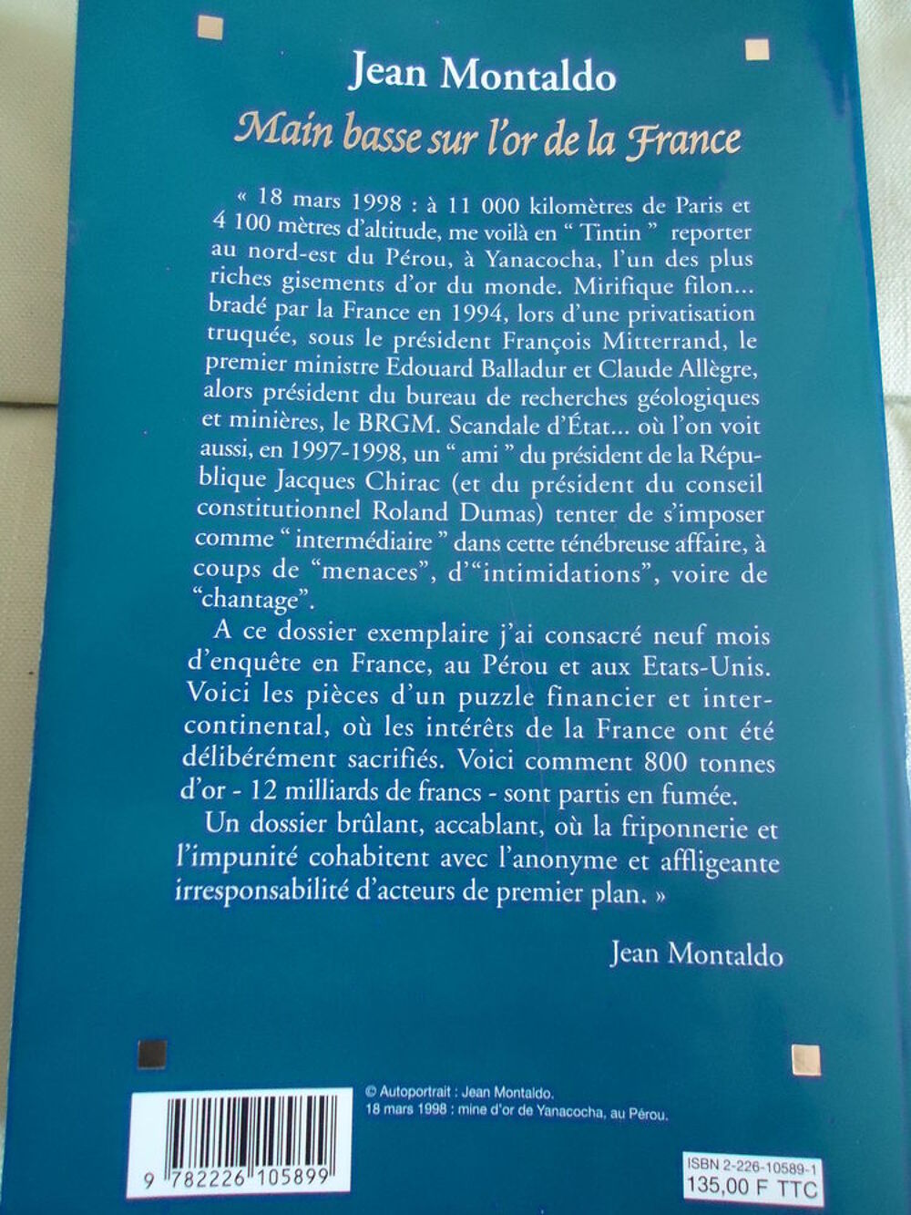 LIVRE MAIN BASSE SUR L OR DE LA FRANCE Livres et BD