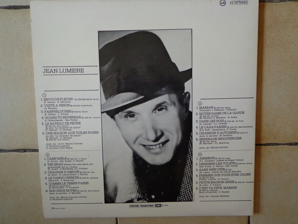 JEAN LUMIERE 1976 double vinyle 33T CD et vinyles