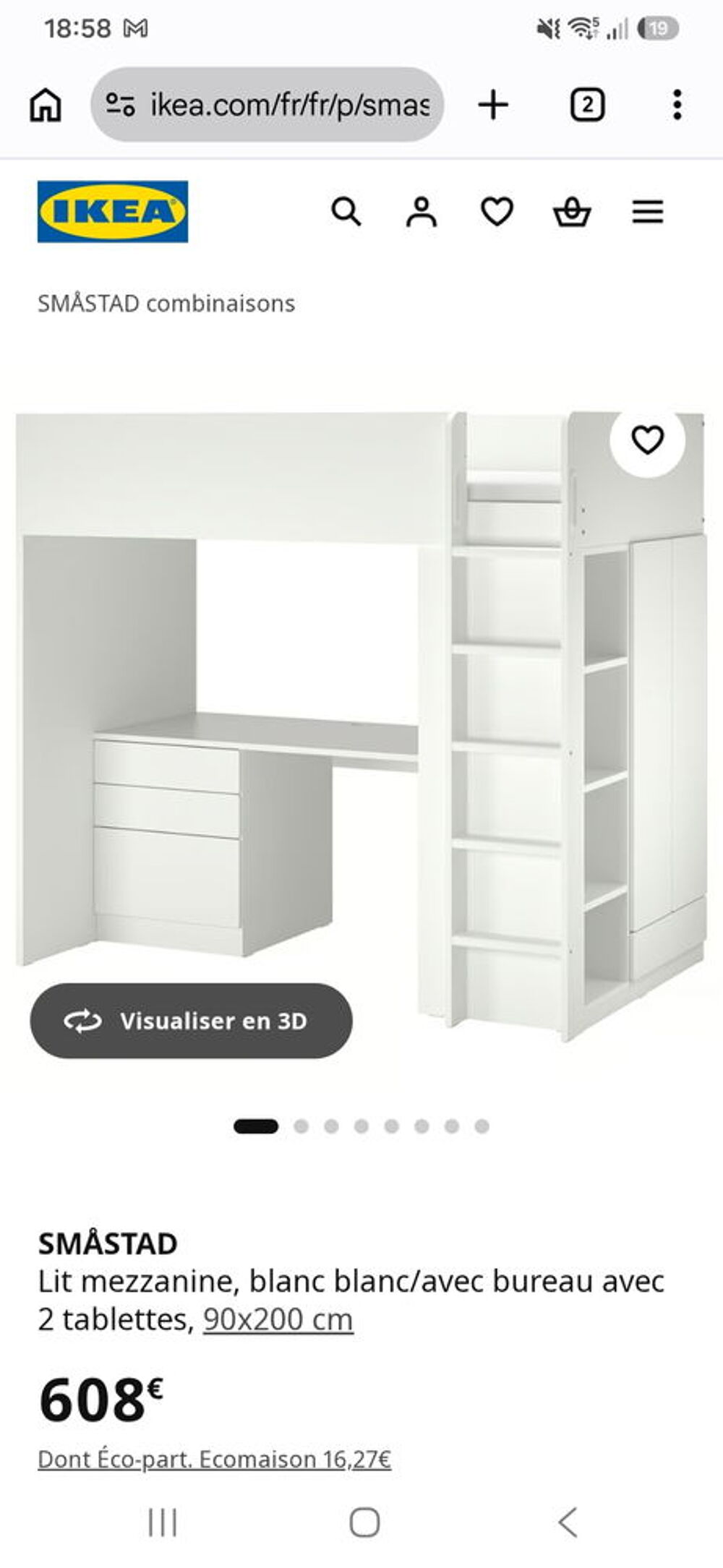Lit mezzanine avec bureau Meubles