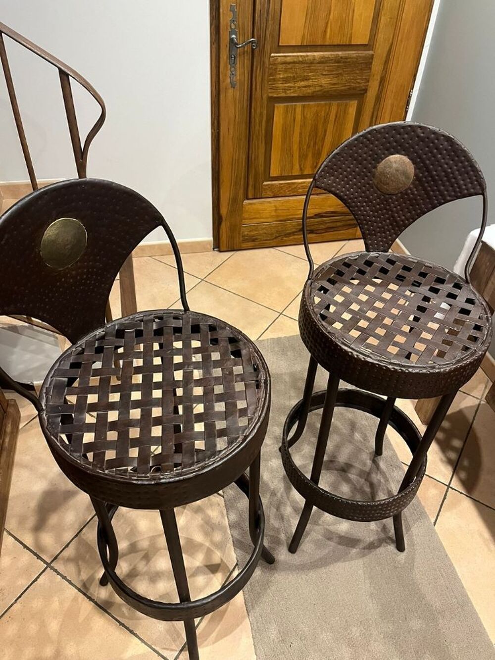 Tabourets de bar en fer forge Meubles