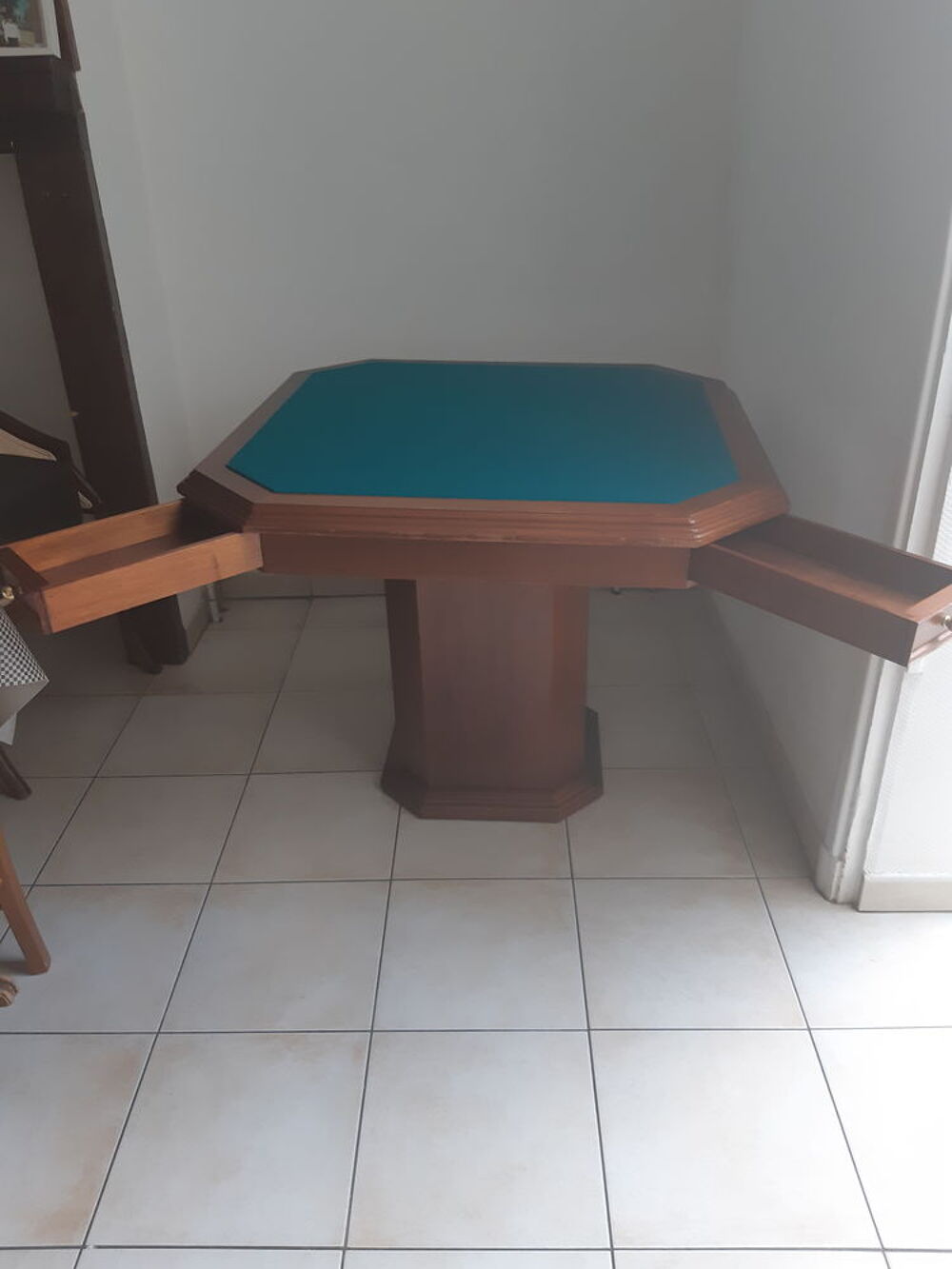 Table de jeux + 4 fauteuils assortis : Ensemble rare ! Meubles