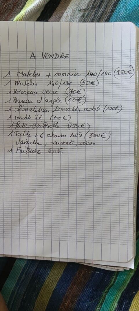 DIVERS MOBILIER ET ELECTRO MENAGER 80 La R�union (97)