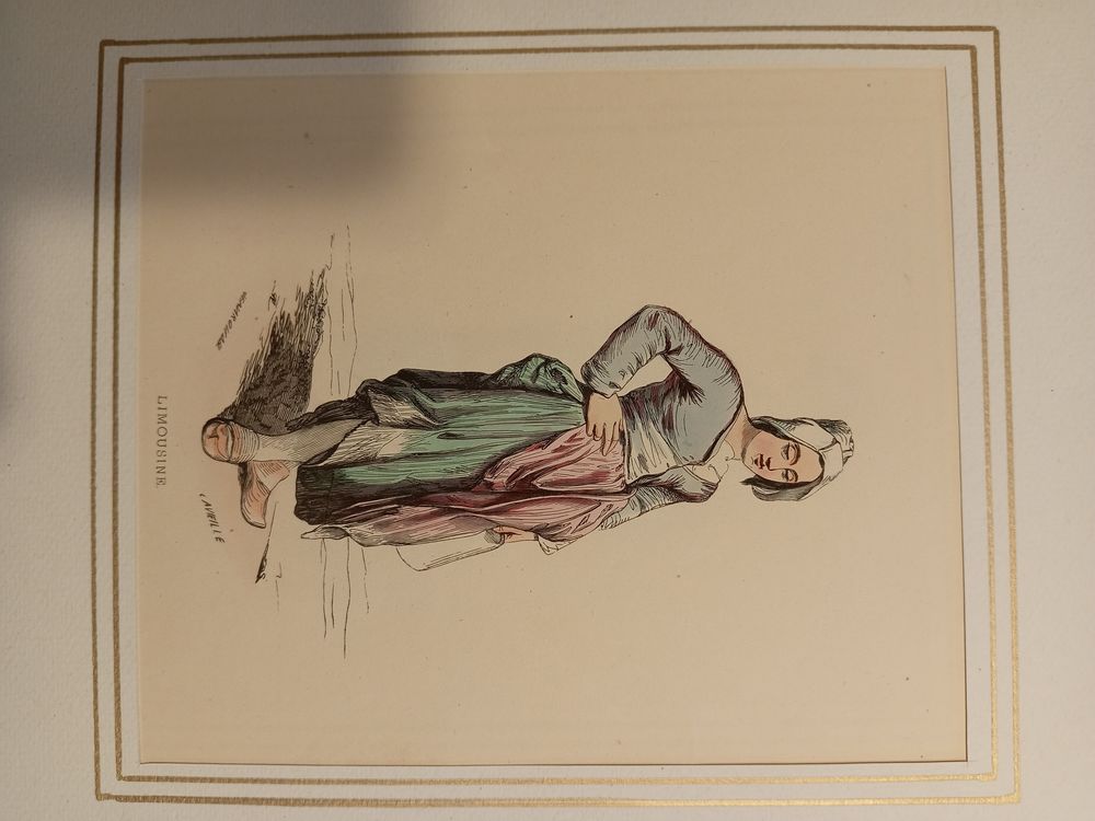 GRAVURES ORIGINALES de 1830 COSTUMES REGIONAUX 