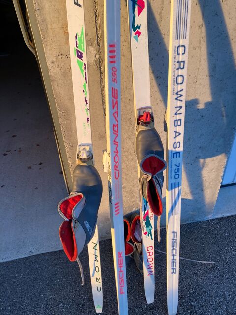 Ski de fonds micro cailles fixations et chaussures Salomon 30 Villaz (74)
