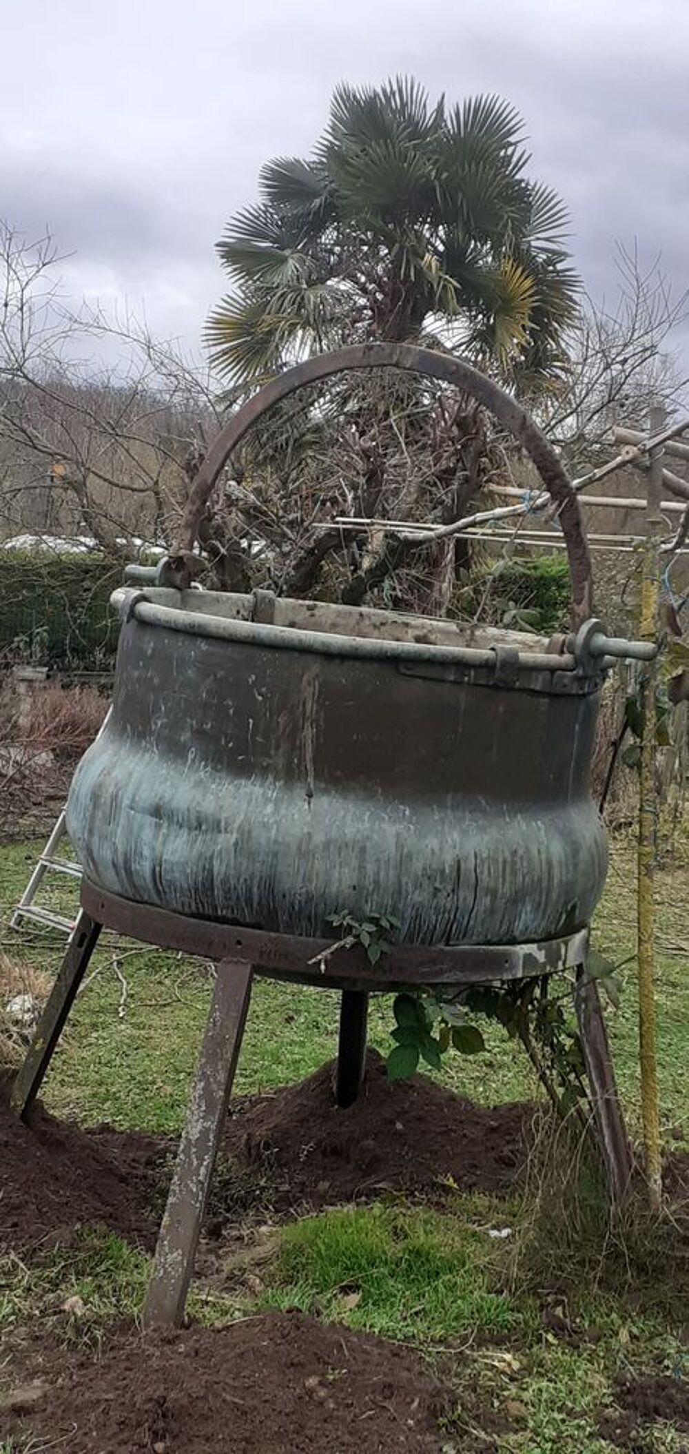 chaudron de fromagerie en cuivre Décoration
