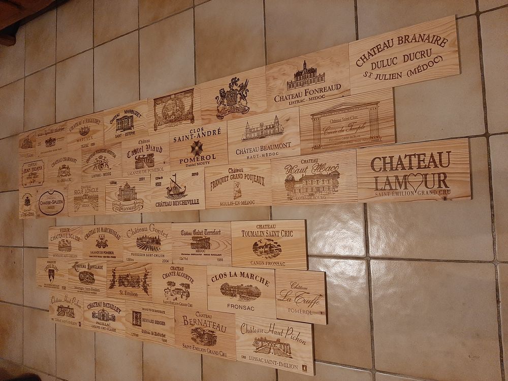 Estampes de caisses de vin Décoration
