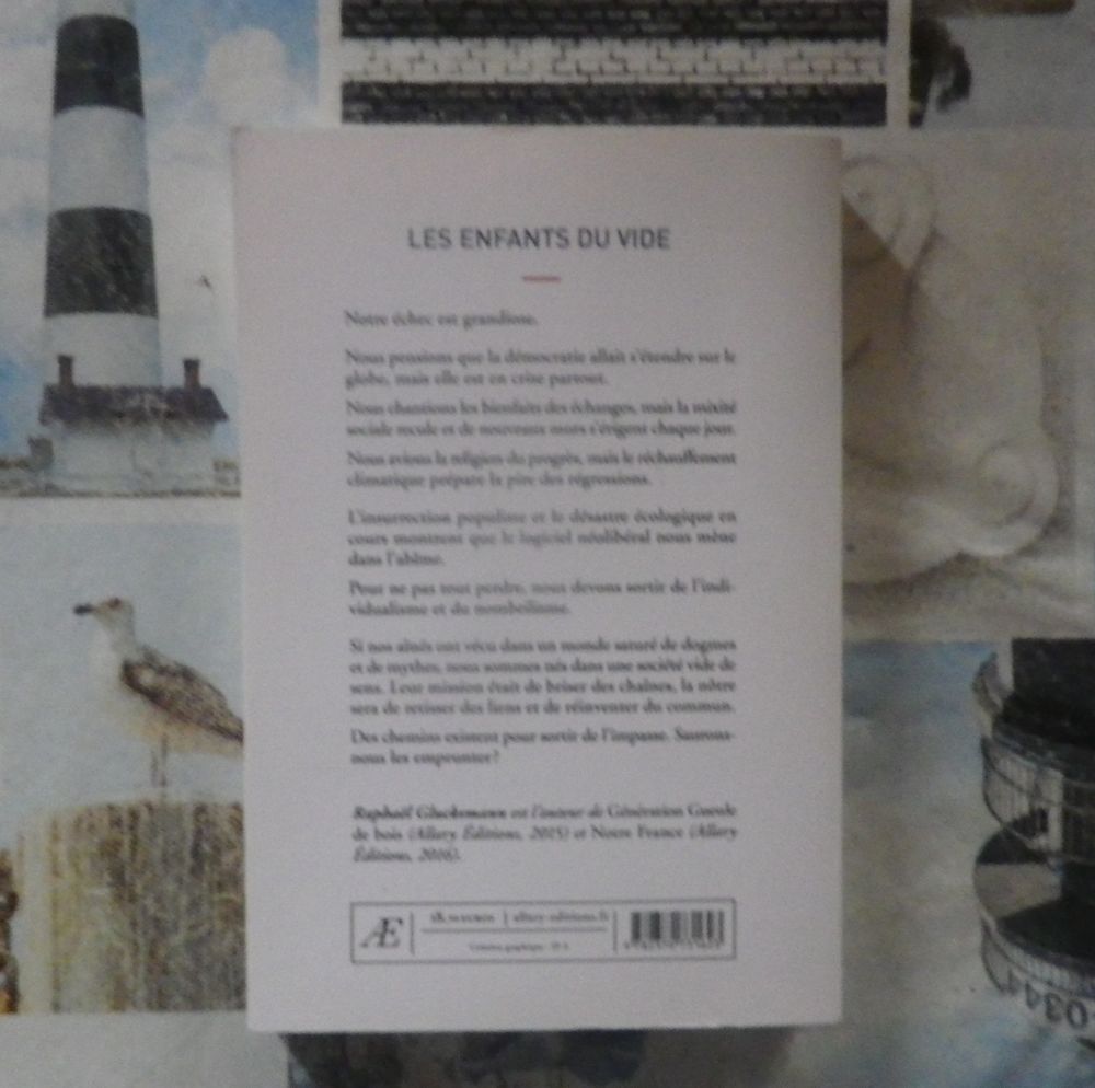 LES ENFANTS DU VIDE par Raphael GLUCKSMANN Ed. Allary Livres et BD