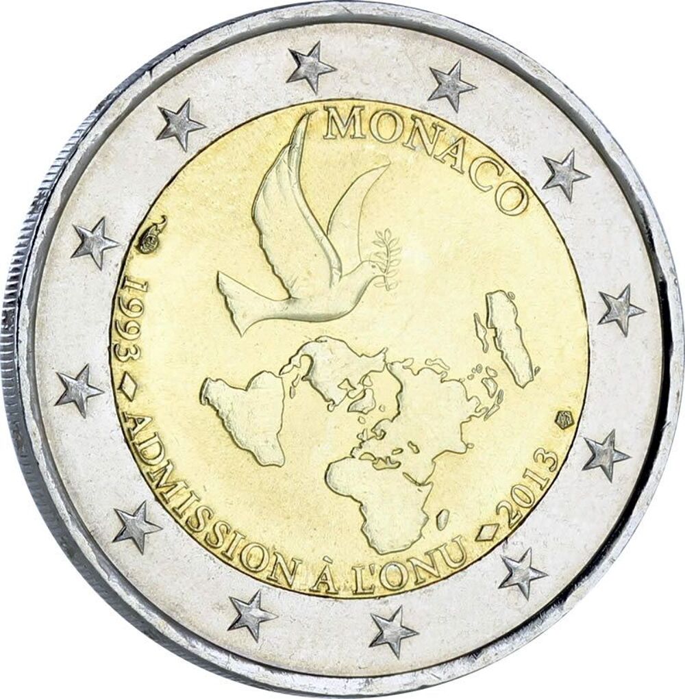 
Monaco 2 Euros Comm&eacute;mo UNC 2013 