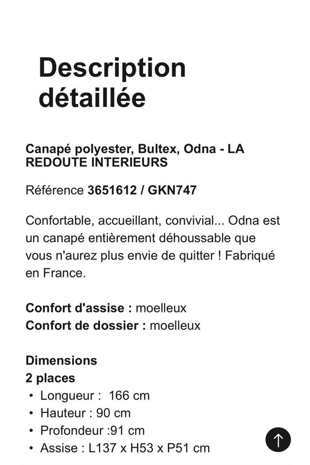 Canap&eacute; 2 places - La Redoute Int&eacute;rieurs Bultex Meubles