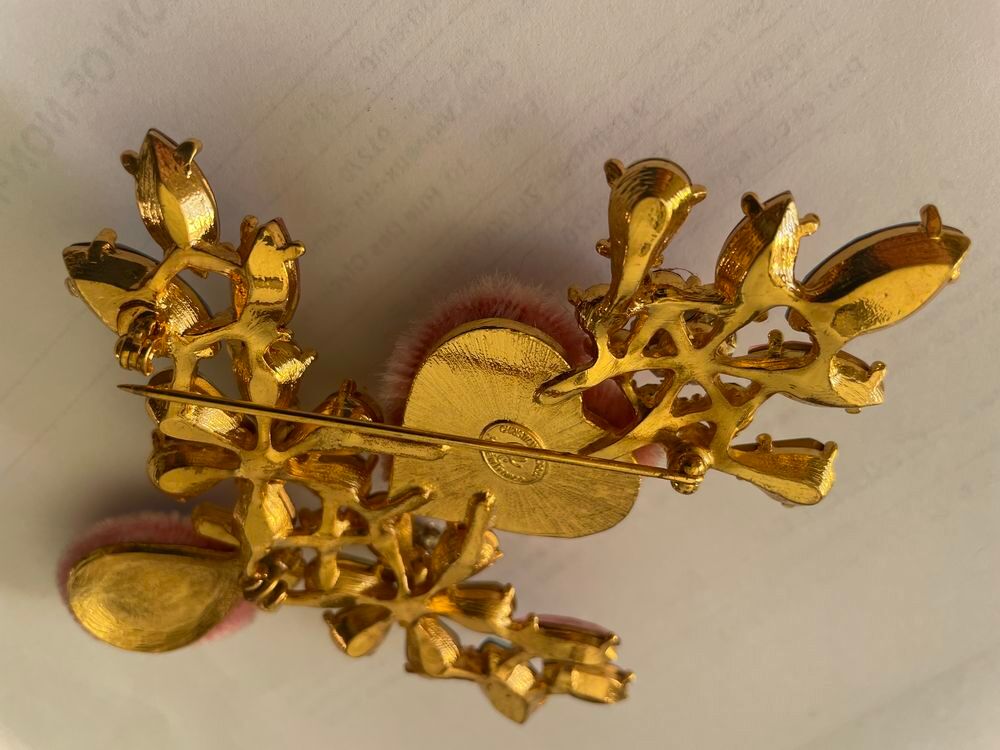 Broche Demi-Croix GM Strass Multicolore, Coeur strass poire Bijoux et montres