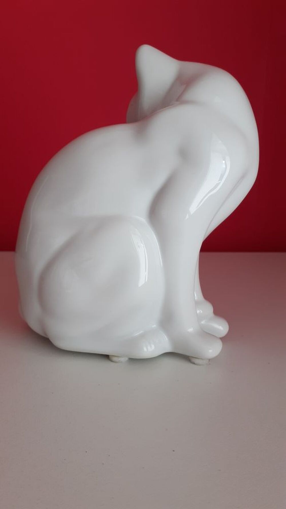 chat blanc porcelaine Décoration