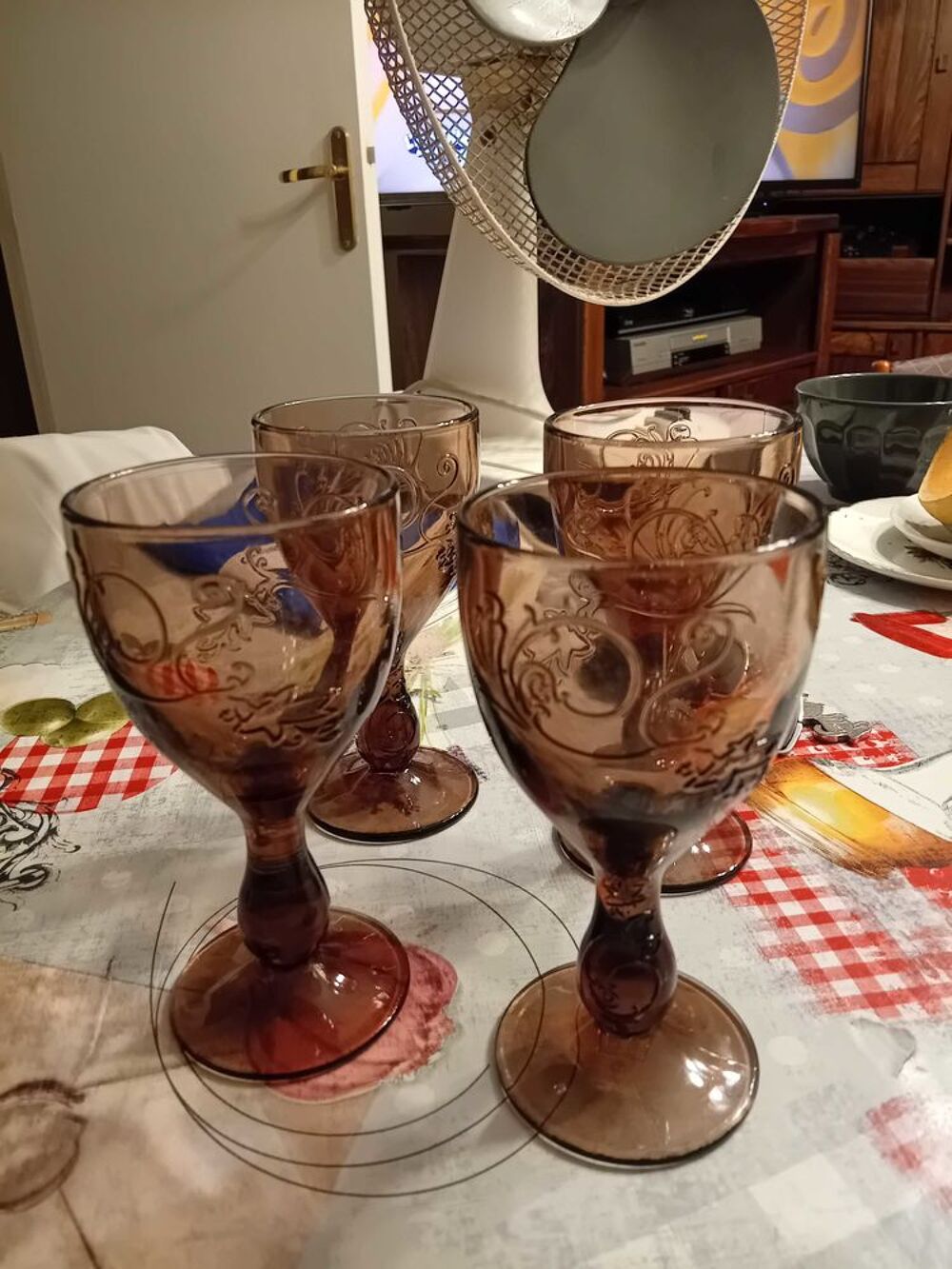 lot de 6 verres souffl&eacute; mains Meubles