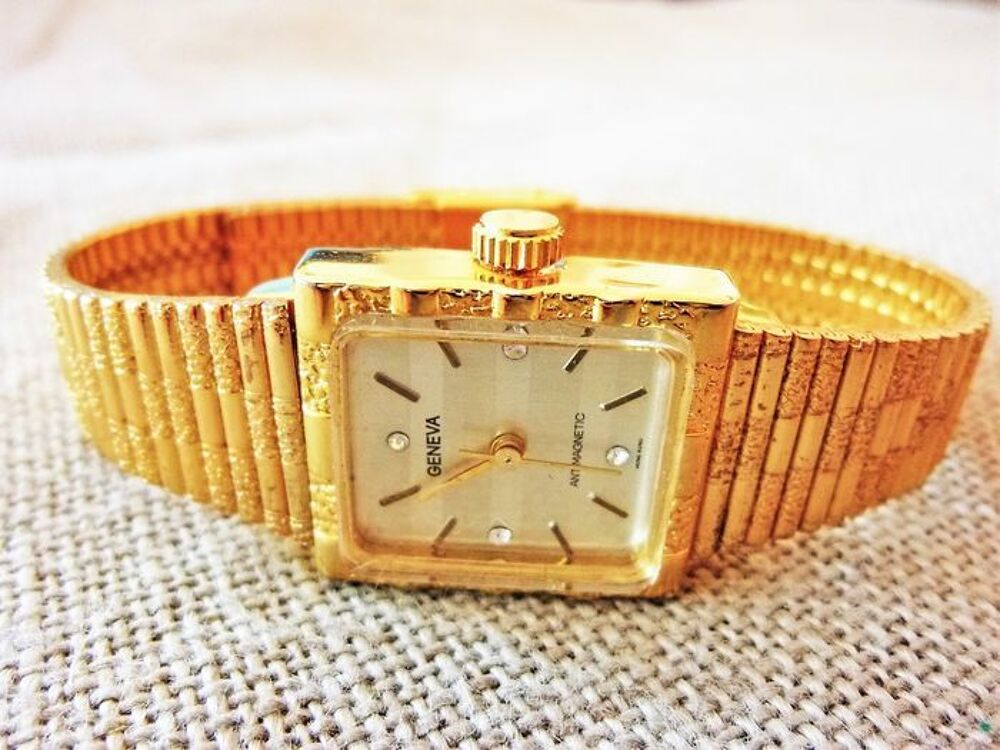 GENEVA montre Dame rectangulaire 1980 DAM0028 Bijoux et montres