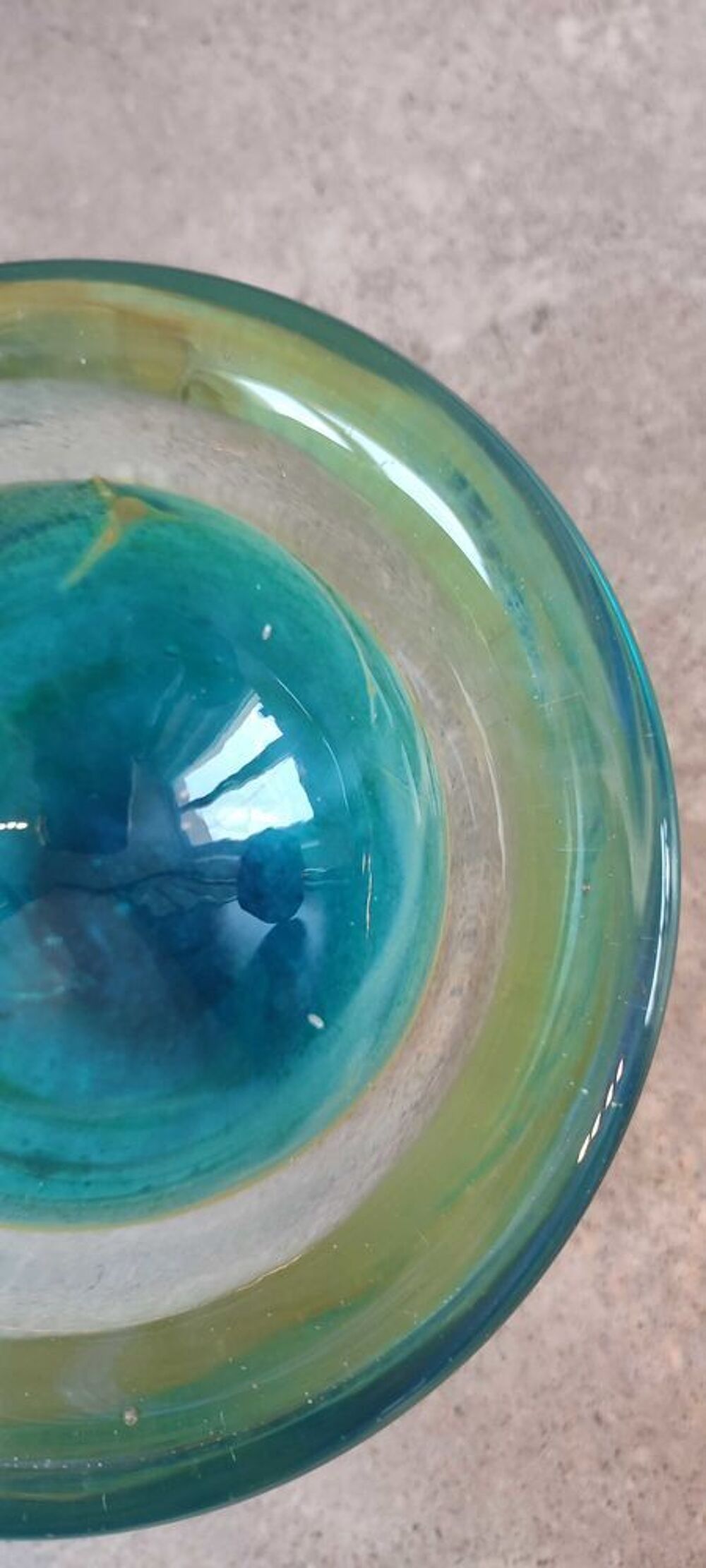 Bol Mdina Glass Artisanat d'art de Malte. 