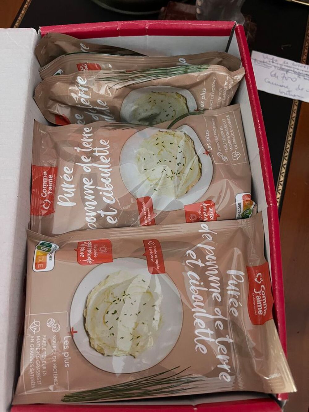 Lot de 18 pur&eacute;e de pomme de terre ciboulette Cuisine