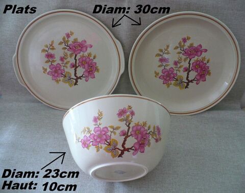 3 Plats Céramique Gien France Vintage 30 Wervicq-Sud (59)
