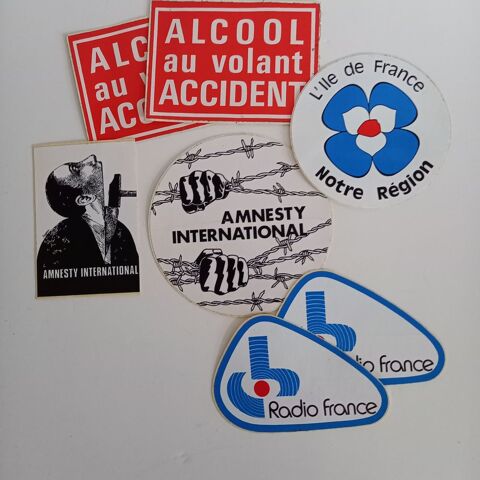 Amnesty inter., radio France, L'alcool au volant, 7 autocoll 2 Saumur (49)