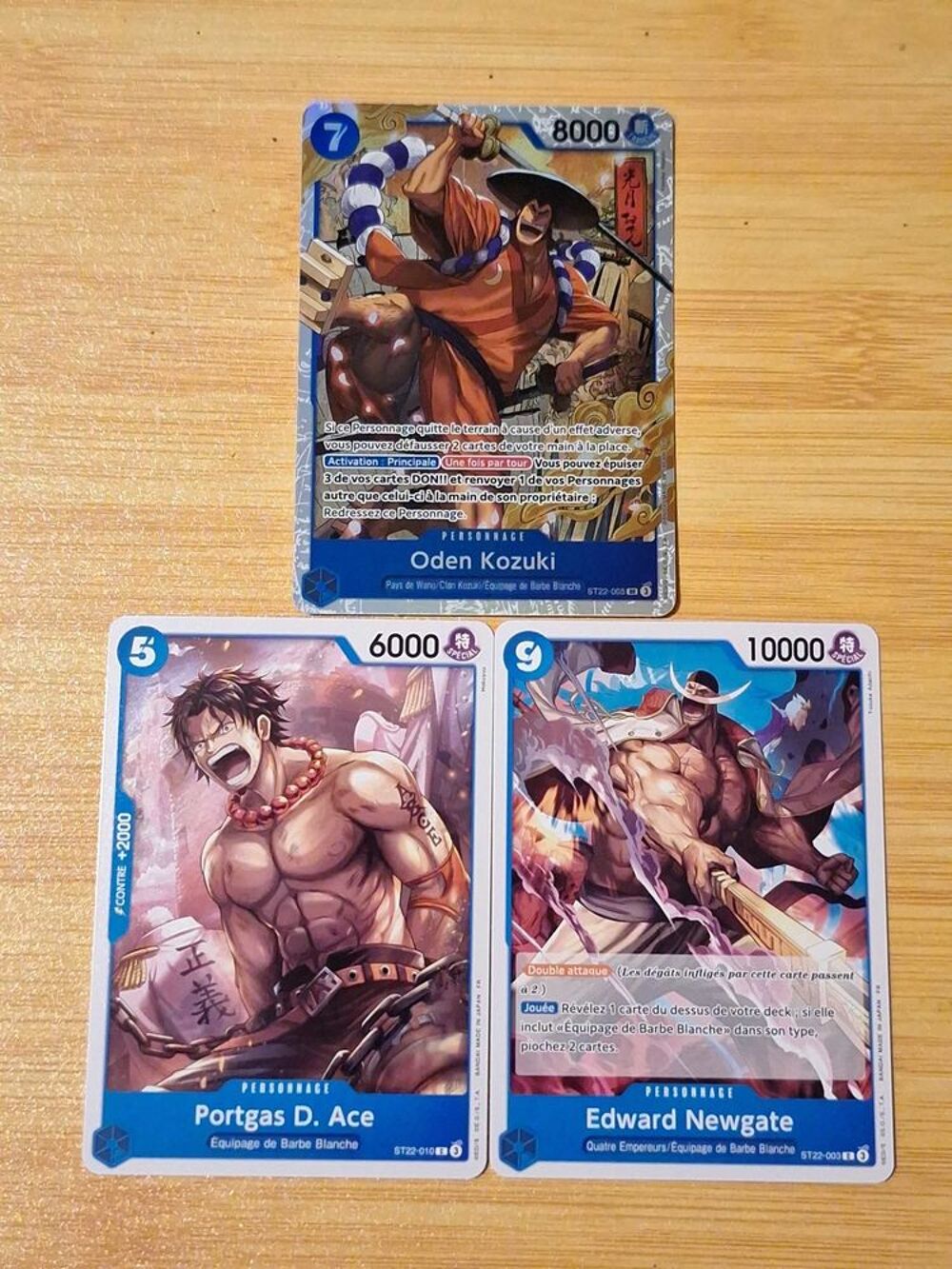 Cartes One Piece TCG - Doublons Deck ST-22 Ace &amp; Newgate (&agrave;€ l'unit&eacute;) 