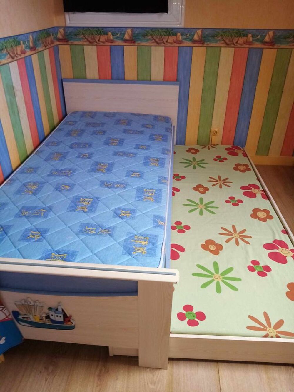 Lit enfant 90x190 sommier lattes et matelas Meubles