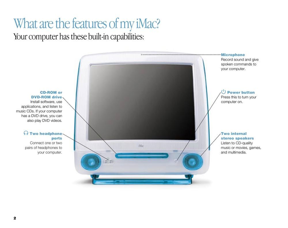  iMac G3 bleu (Blueberry) Vintage Matriel informatique